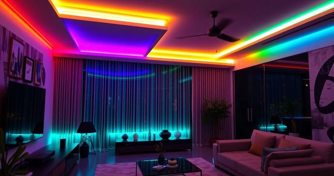 Decoração Incrível com Fita de LED Colorida para Transformar Seu Espaço