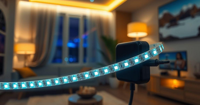 Fita de LED Adesiva com Fonte de Qualidade