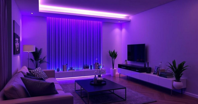 Fita de LED ultravioleta transforma ambientes com estilo e segurança